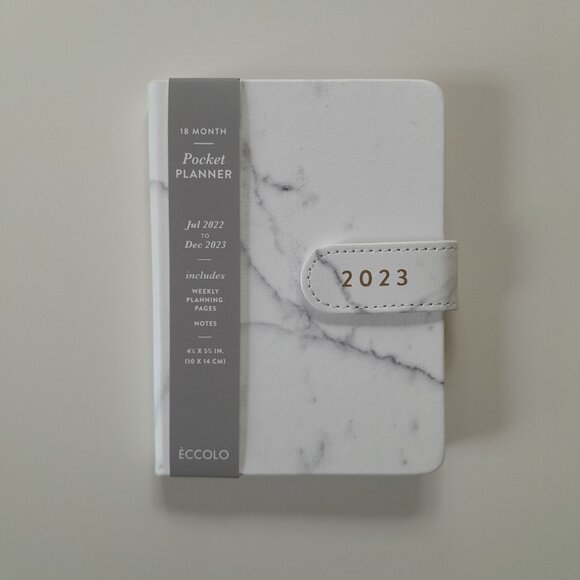 2022-2023 ECCOLO Pocket Planner Gray Marble - Picture 4 of 14